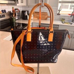 Elegant navy and Tan Handbag